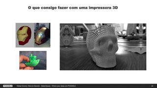 22Rafael Silveira, Marcos Macedo - MakerSpace - Where your ideas are POSSIBLE
O que consigo fazer com uma impressora 3D
Replicating Rapid-Prototypers
 