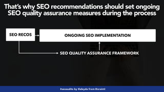 #seoaudits by @aleyda from @orainti
With ongoing SEO education, validation and
monitoring measures for an optimal executio...