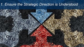 1. Ensure the Strategic Direction is Understood
 