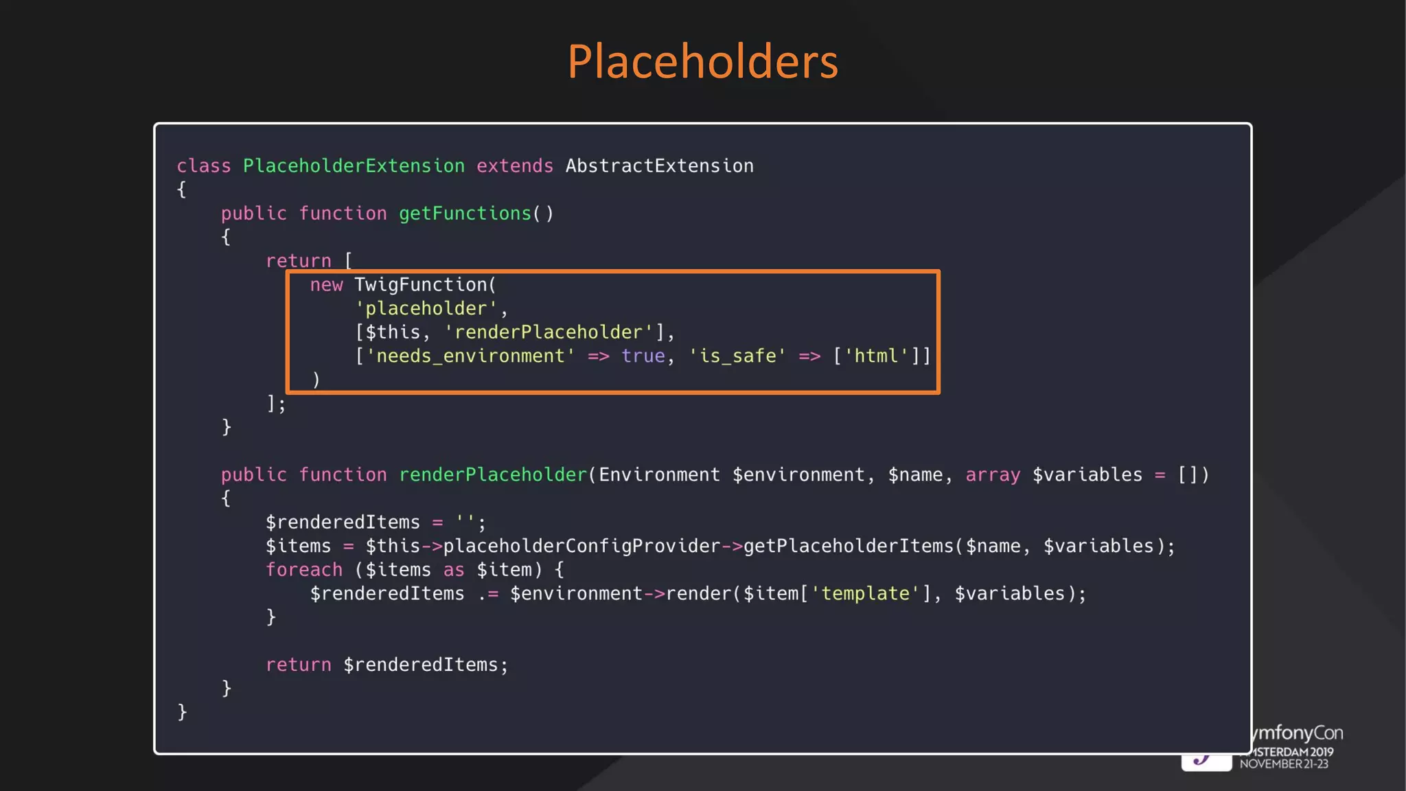 Placeholders
 