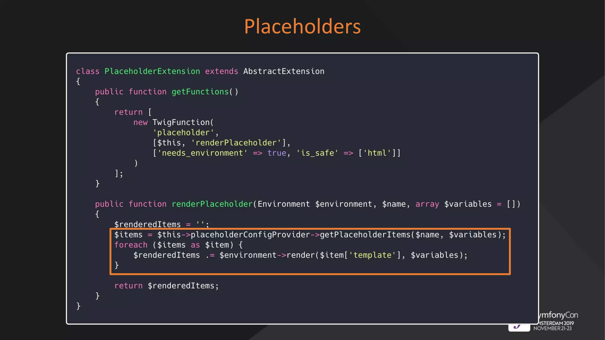 Placeholders
 
