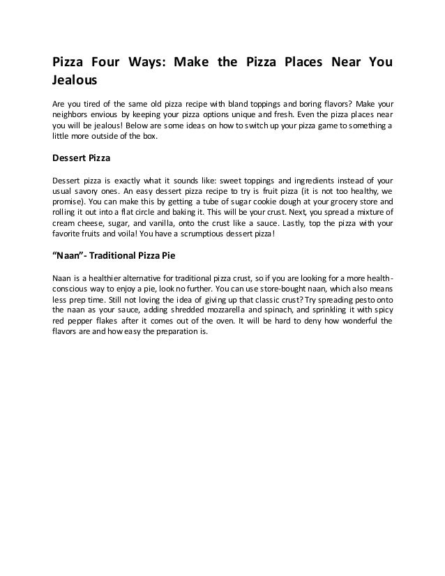 Make the Pizza Places Near You Jealous