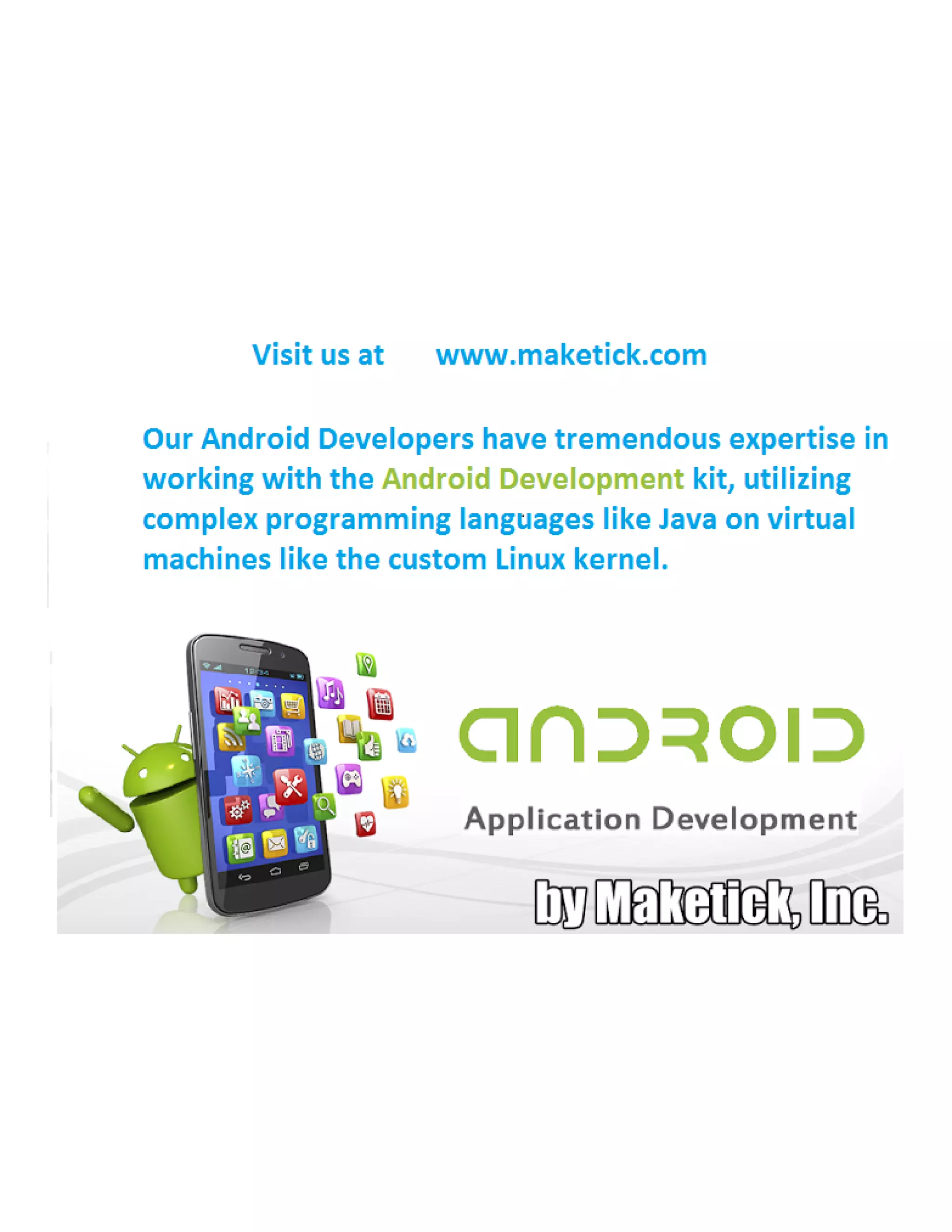 Android Development by Maketick
