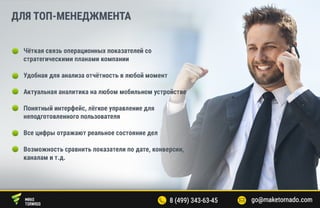 Система бизнес аналитики Maketornado