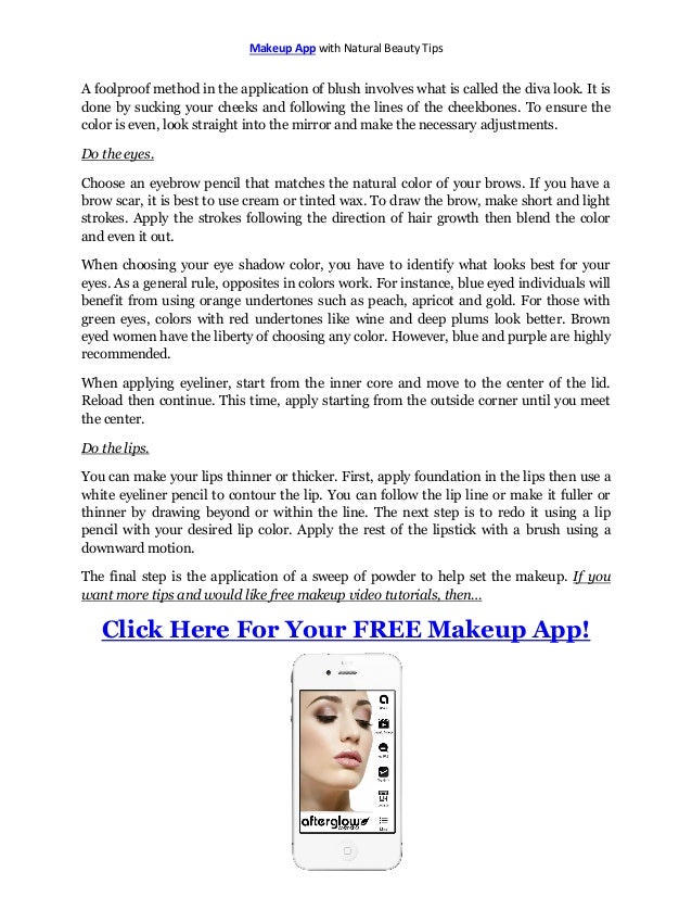 Makeup App With Natural Beauty Tips
