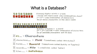 What is a Database?
 