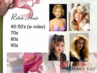 Retro Hair 
40-50’s (w video) 
70s 
80s 
90s  