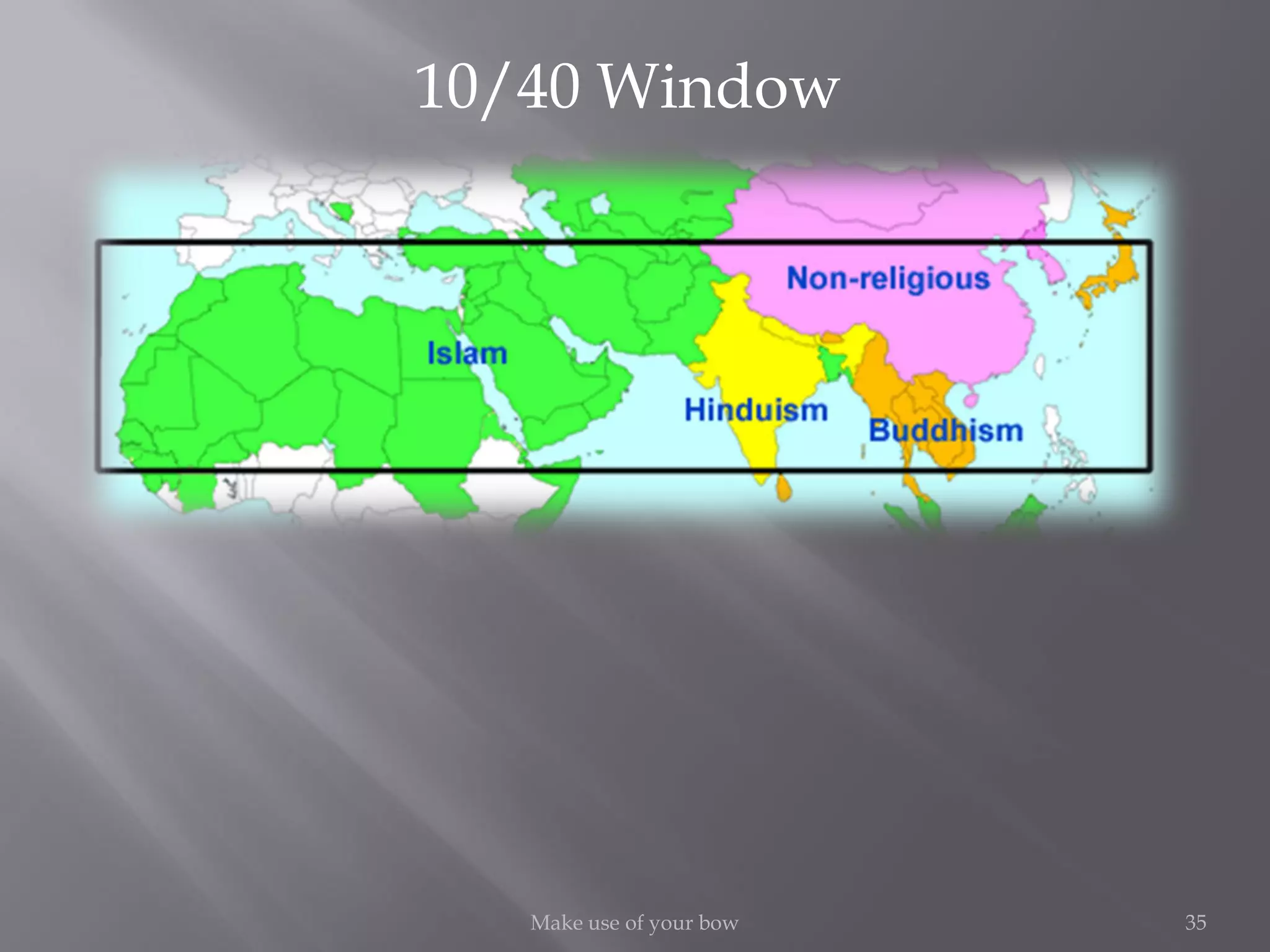 35Make use of your bow
10/40 Window
 