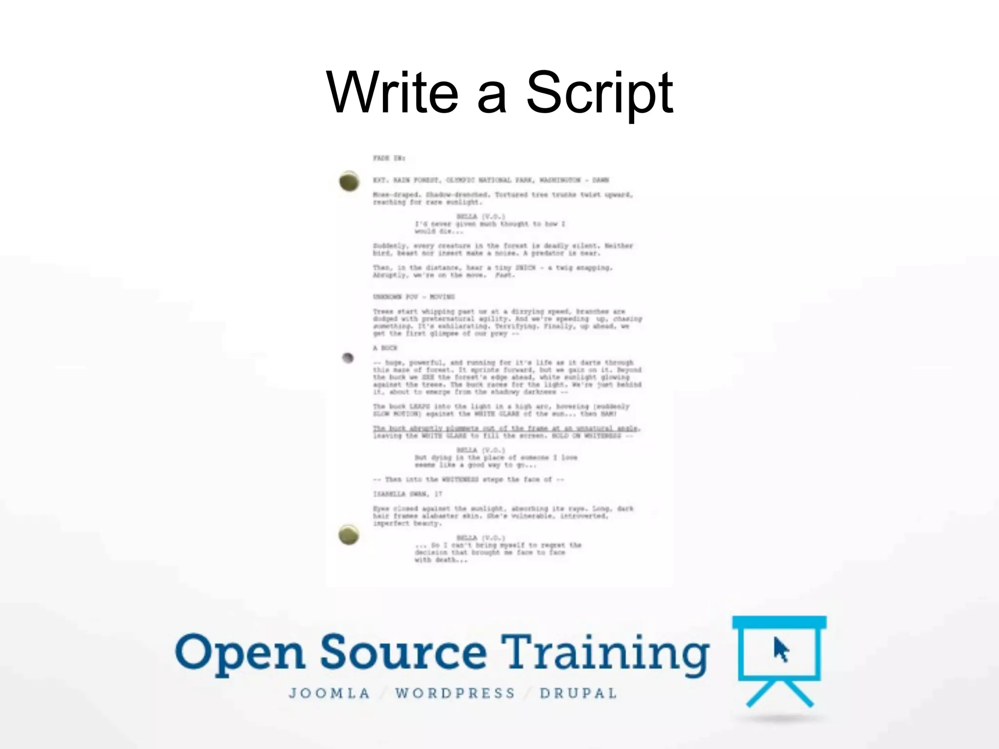 Write a Script
 