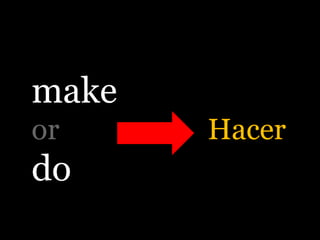 make
or Hacer
do
 