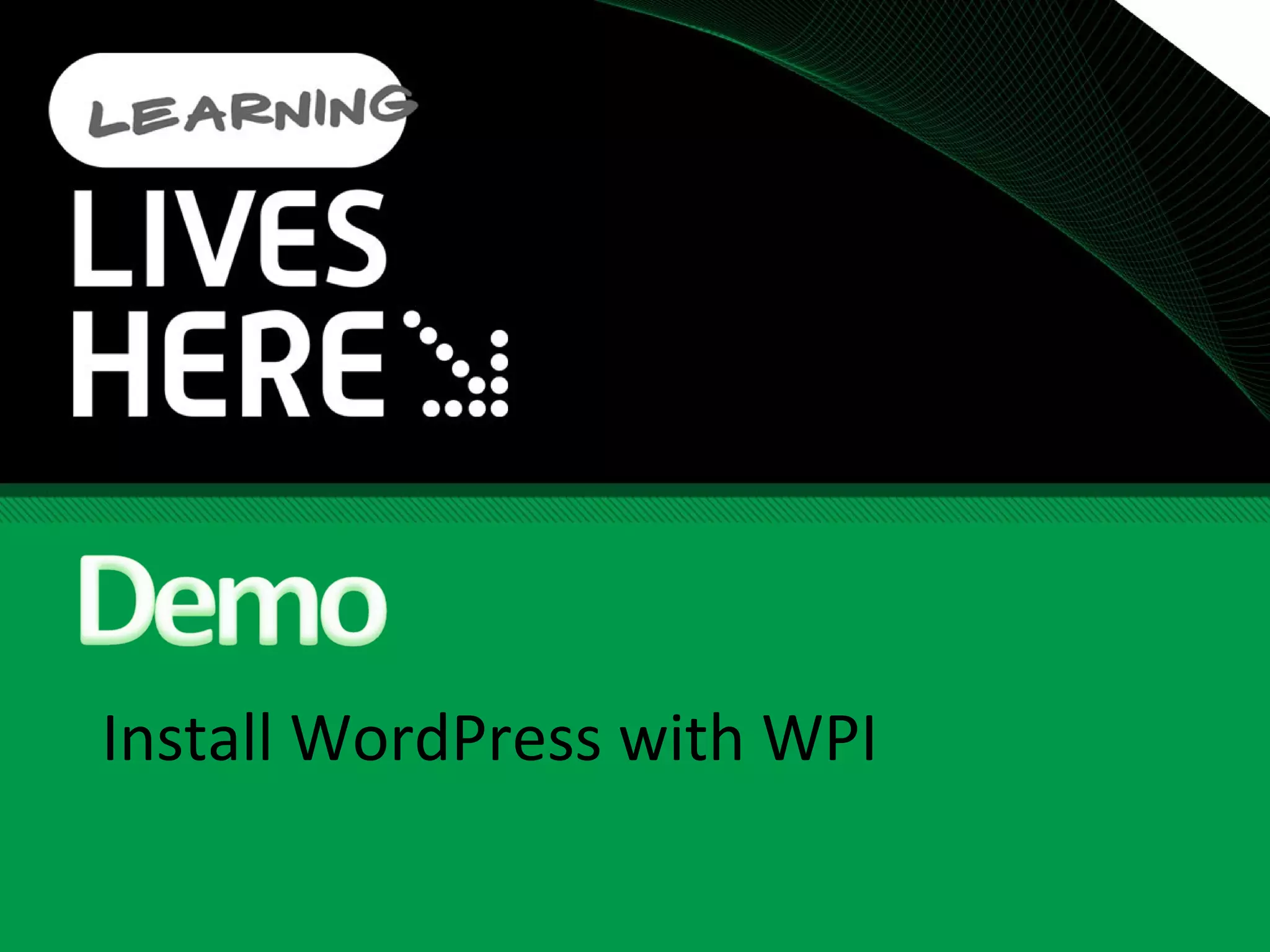 Install WordPress with WPI 
