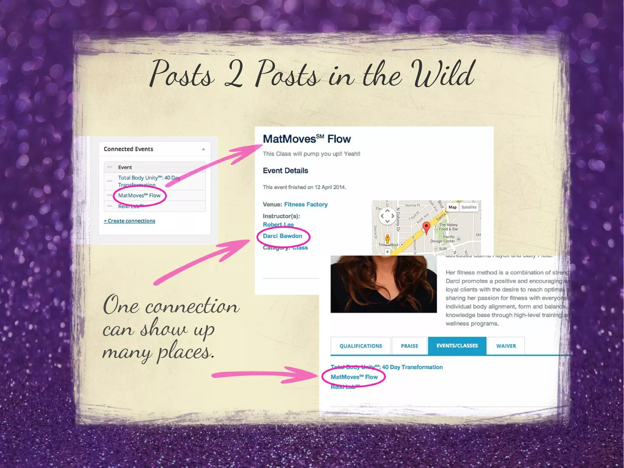 Posts 2 Posts in the Wild
One connection
can show up
many places.
 
