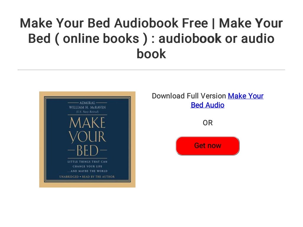 Make Your Bed Audiobook Free Make Your Bed ( online books ) audio…