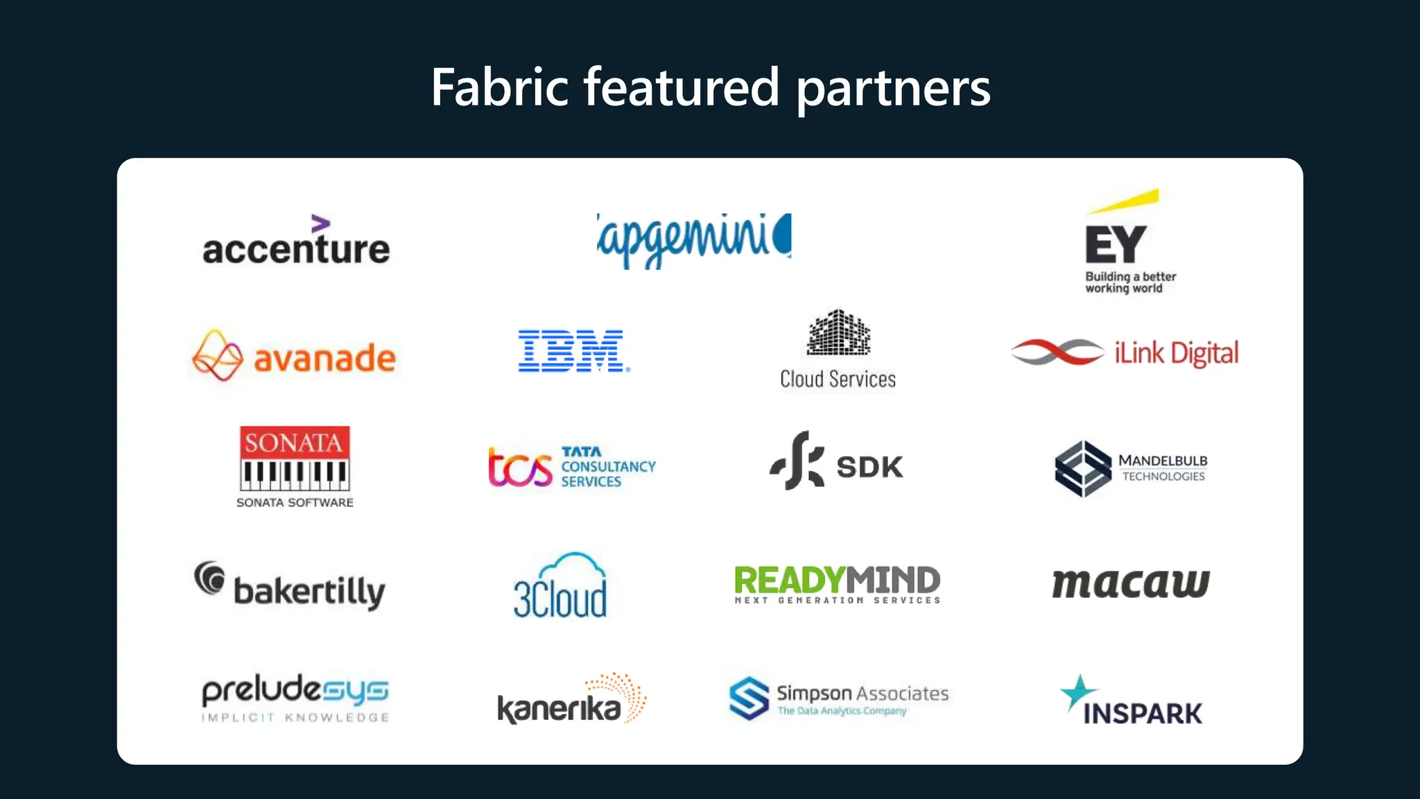 Fabric featured partners
 