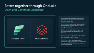 Make your data AI ready with Microsoft Fabric and Azure Databricks ...