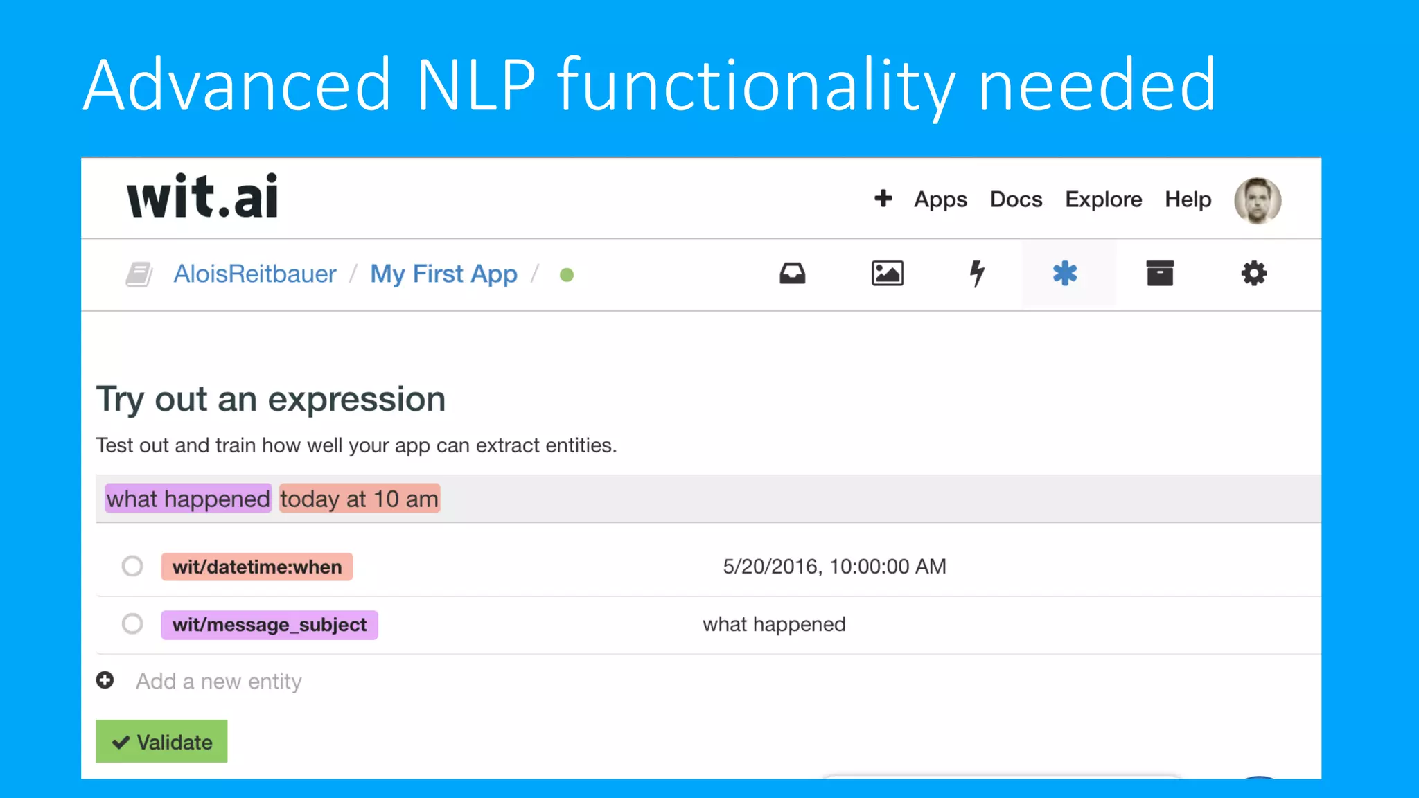 Advanced NLP functionality needed