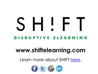 Learn more about SHIFT here.
www.shiftelearning.com
 