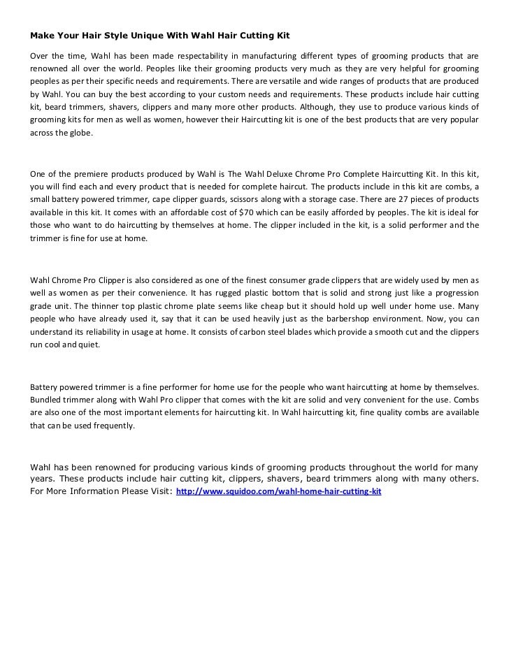 wahl performer home cut haircut kit