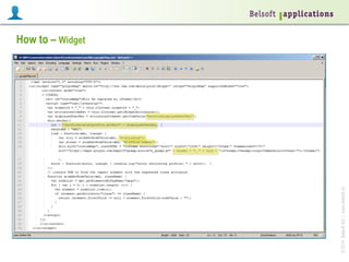 © 2014 Belsoft AG | www.belsoft.ch

How to – Widget

 