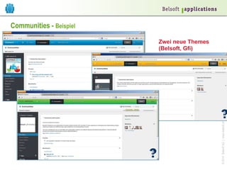 ©2014BelsoftAG|www.belsoft.ch
Communities - Beispiel
Zwei neue Themes
(Belsoft, Gfi)
 
