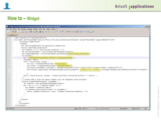 ©2014BelsoftAG|www.belsoft.ch
How to – Widget
 
