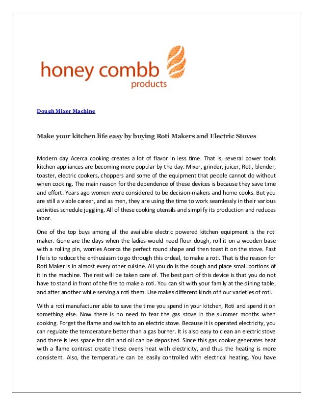 Make your kitchen life easy by buying Roti Makers and Electric Stoves