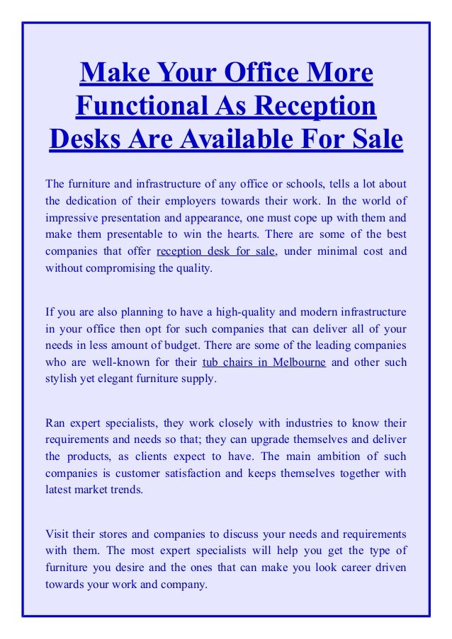 Make Your Office More Functional As Reception Desks Are Available For Functional As Reception Desks