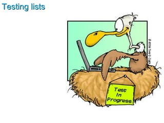 Testing lists 