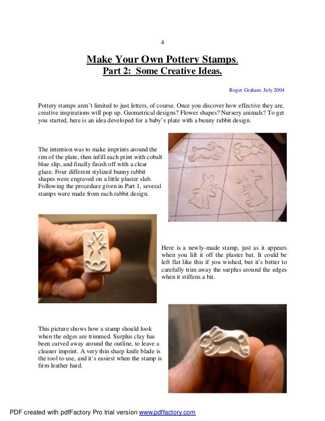 Make your own pottery stamps