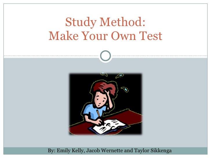 study method make your own test Method Küchenreiniger Test ~ study method make your own test