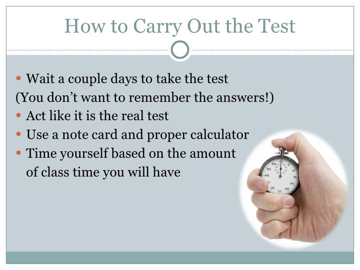 Study method make your own test