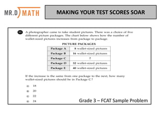 Grade	3	– FCAT	Sample	Problem
MAKING	YOUR	TEST	SCORES	SOAR	
 