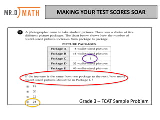 Grade	3	– FCAT	Sample	Problem
MAKING	YOUR	TEST	SCORES	SOAR	
 
