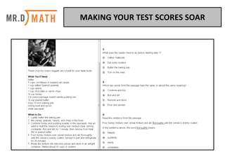 MAKING	YOUR	TEST	SCORES	SOAR	
 