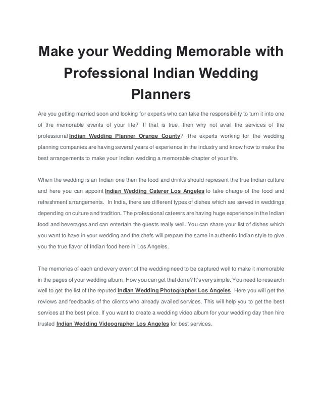 Make Your Wedding Memorable With Professional Indian Wedding Planners