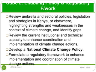 Makhoka NAMA priorities in Kenya july 2012