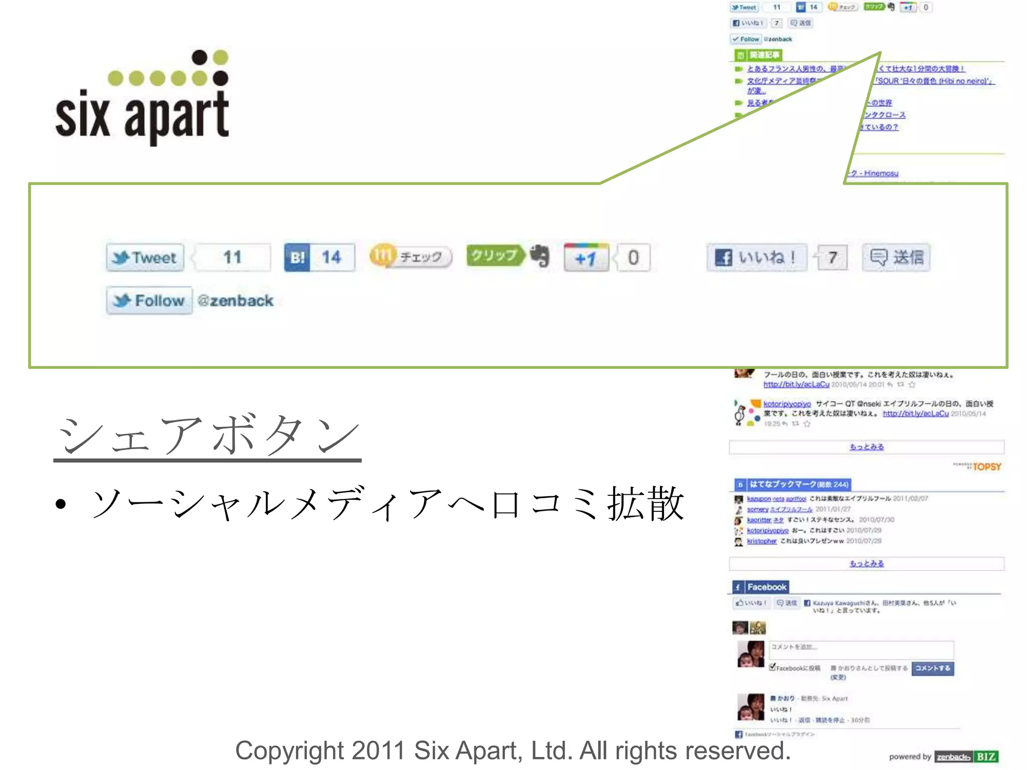 シェアボタンソーシャルメディアへ口コミ拡散Copyright 2011 Six Apart, Ltd. All rights reserved. 