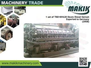 2
1 set of TBD18V620 Deutz Diesel Genset
Exported to Germany
(2008)
 