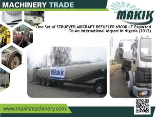 27
One Set of STRUEVER AIRCRAFT REFUELER 65000 LT Exported
To An International Airport in Nigeria (2013)
 