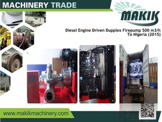 29
Diesel Engine Driven Dupplex Firepump 500 m3/h
To Nigeria (2015)
 