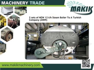 7
2 sets of NEW 12 t/h Steam Boiler To A Turkish
Company (2009)
 