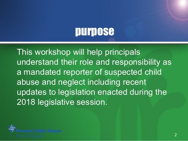 Mandate to Report, Responsibility to Prevent Child Abuse and Neglect