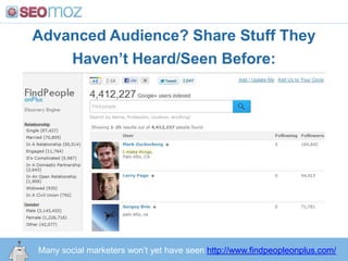 Rule #2:Make It Actionable!Give me something I can do after seeing your slide that will improve my site/rankings/traffic/marketing