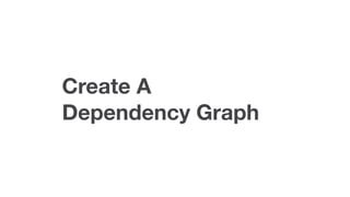 Create A
Dependency Graph
 