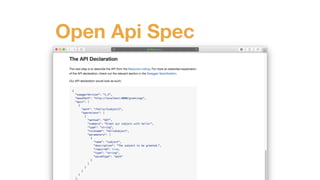 Open Api Spec
 