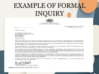 Signiture Inquirie Examples MAKING-INQUIRIES-FINAL FOR PURPOSIVE COMMUNICATION | PPTX