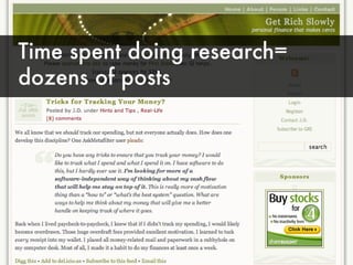 Time spent doing research= dozens of posts 