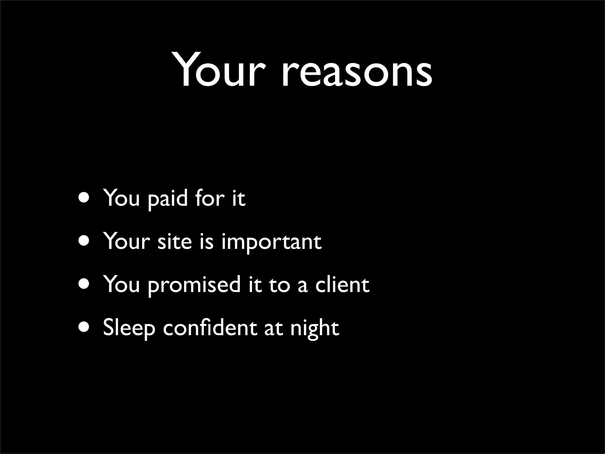 Making performant sites