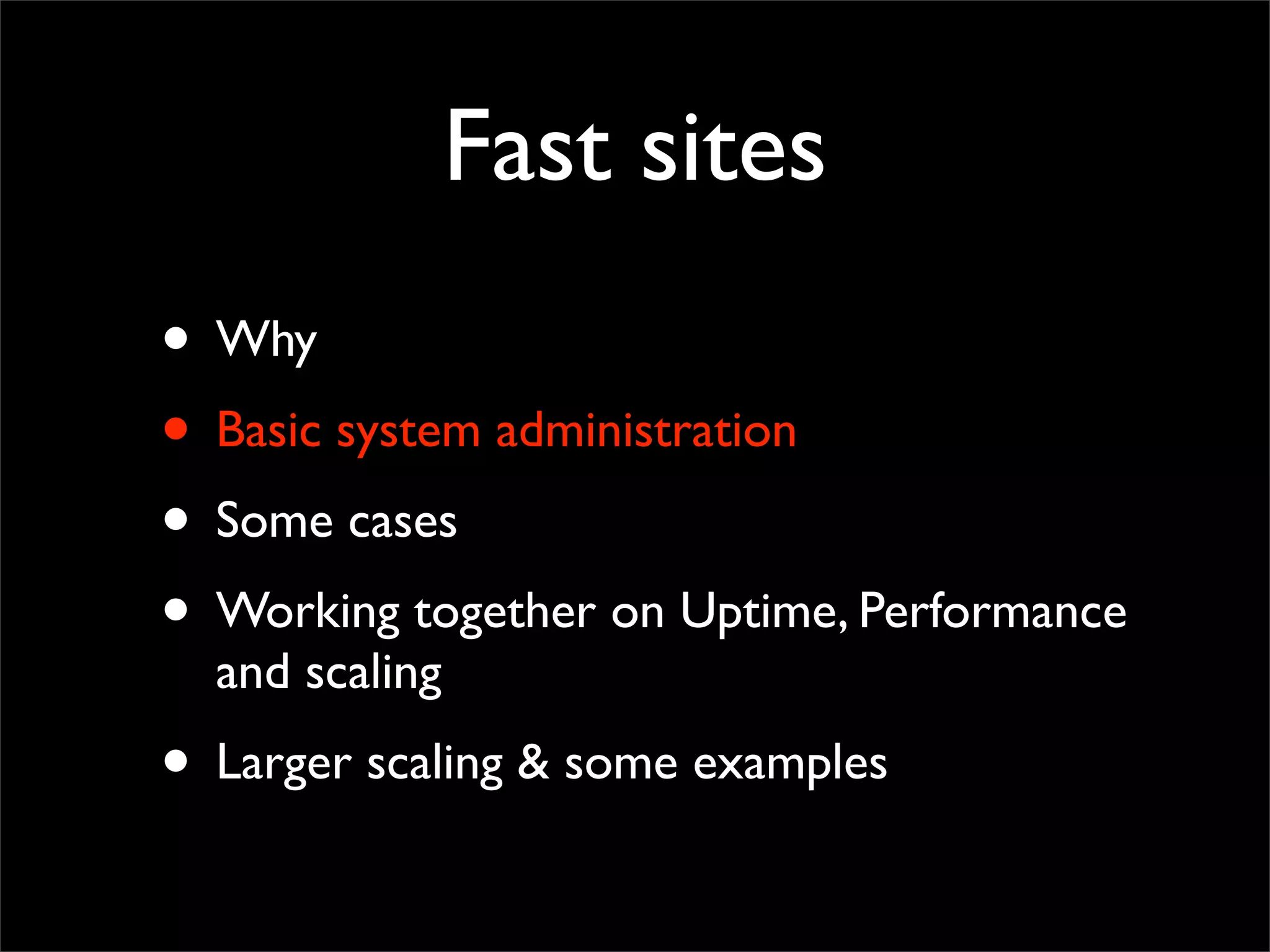 Making performant sites