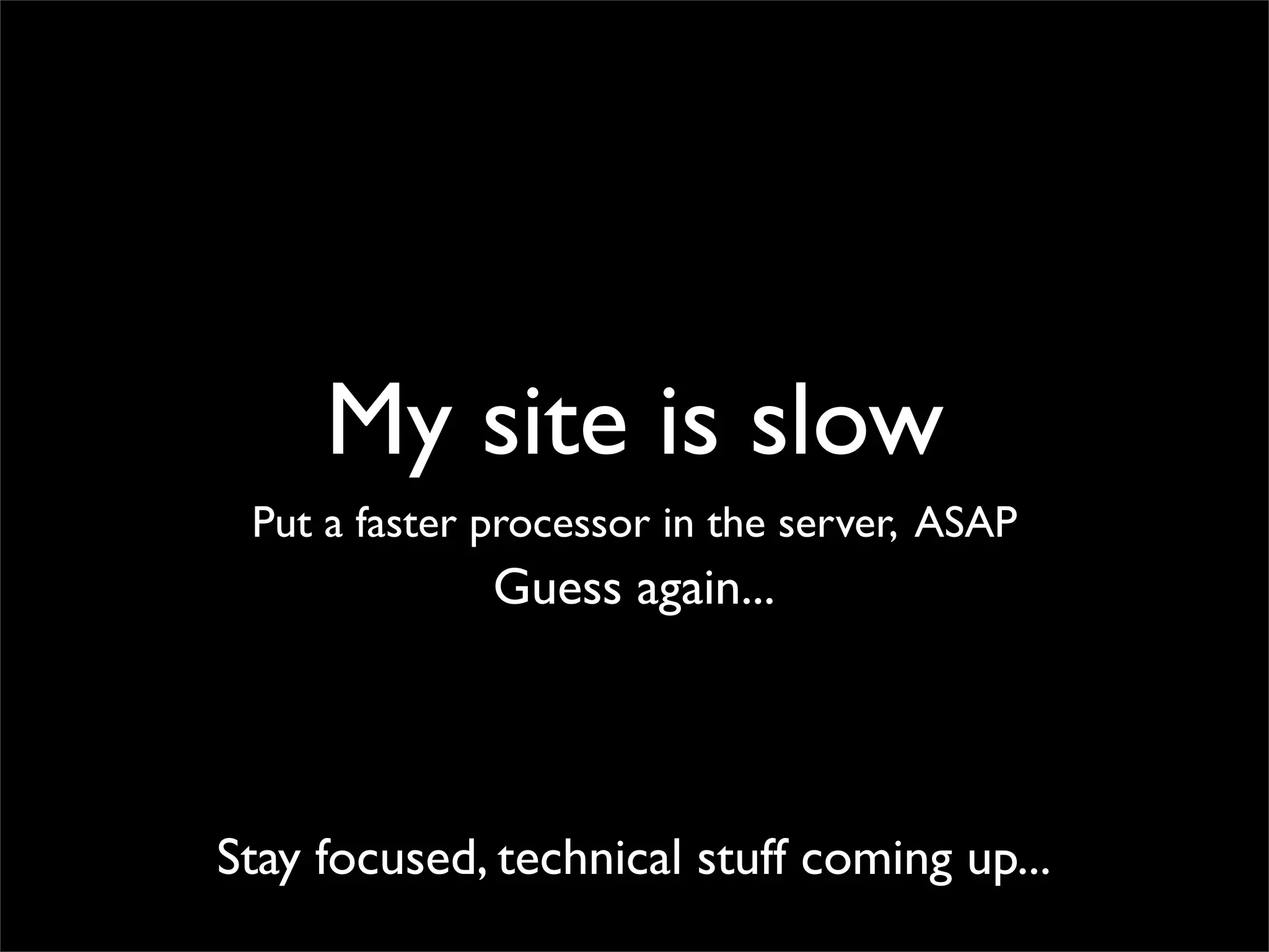 Making performant sites